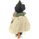 Witch of Alsace to hang with natural jute, scarf and holly 32 cm