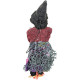 Alsatian Witch to hang with brown waistcoat and black fringes 31 cm