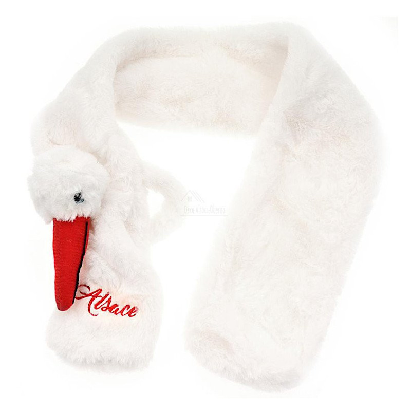 Écharpe Peluche avec Cigogne ultra douce 95 cm