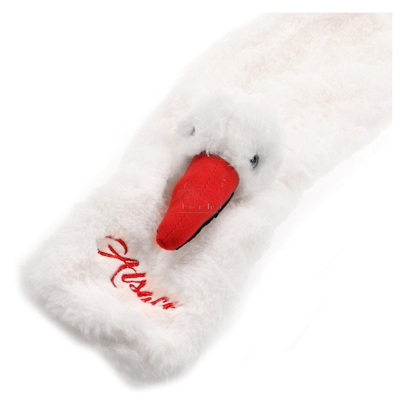 Écharpe Peluche avec Cigogne ultra douce 95 cm
