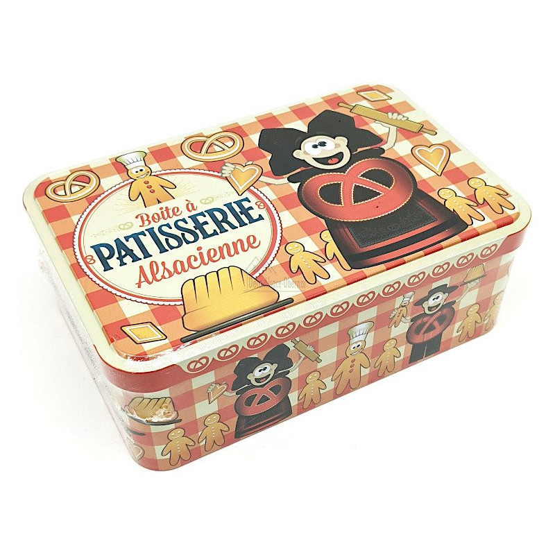 Boite à Pâtisserie Alsacienne garnis de Bredeles d'Alsace 300 gr