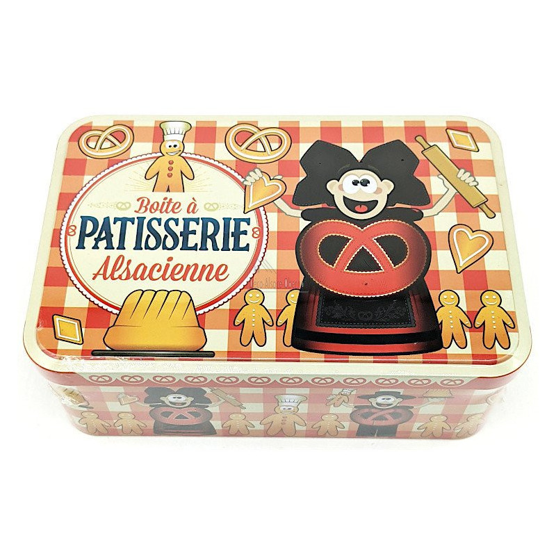 Boite à Pâtisserie Alsacienne garnis de Bredeles d'Alsace 300 gr