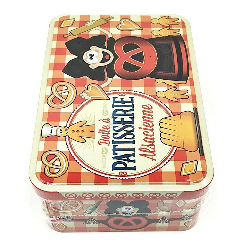 Boite à Pâtisserie Alsacienne garnis de Bredeles d'Alsace 300 gr