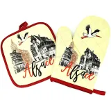 Lot of Glove and Kitchen Holder Bretzel recipe cathedral and Pfister House decor