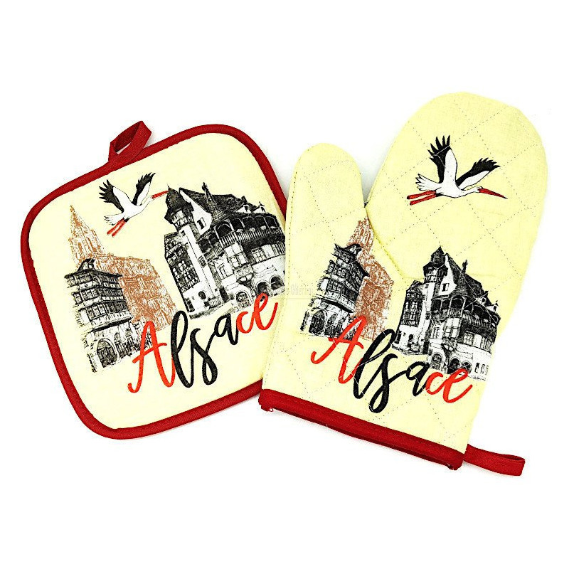 Lot of Glove and Kitchen Holder Bretzel recipe cathedral and Pfister House decor