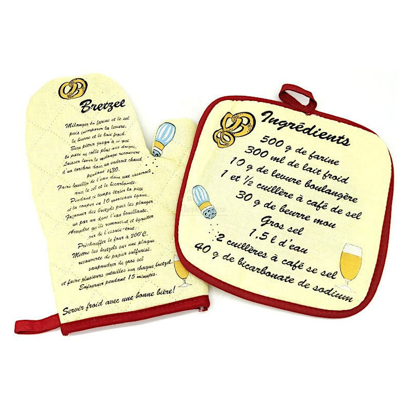 Lot of Glove and Kitchen Holder Bretzel recipe cathedral and Pfister House decor