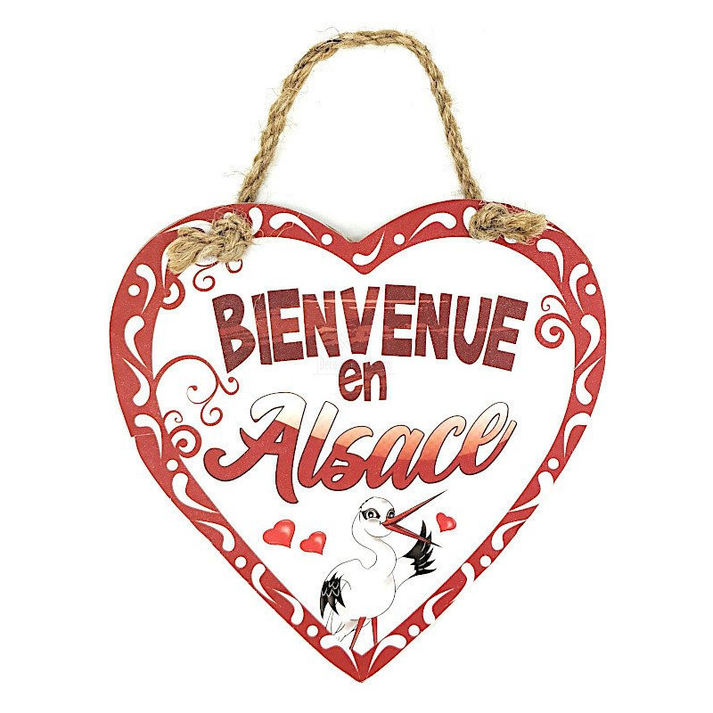 Coeur à suspendre Bienvenue en Alsace