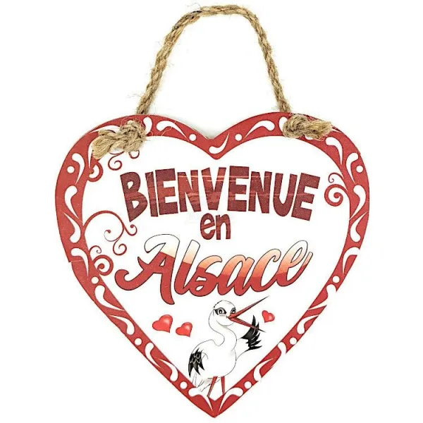 Hanging heart Welcome to Alsace
