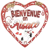 Coeur à suspendre Bienvenue en Alsace