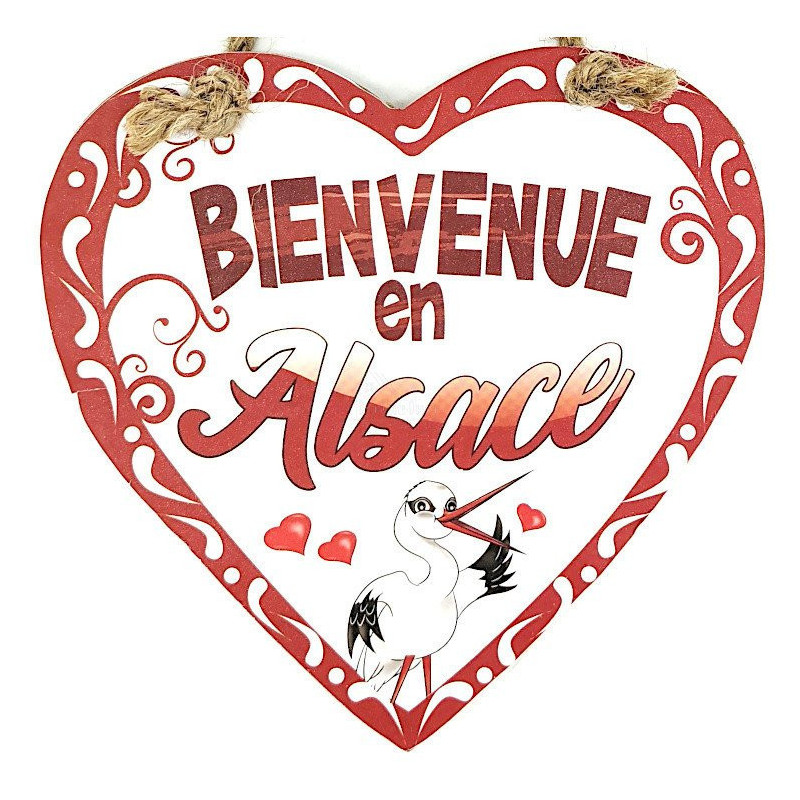 Coeur à suspendre Bienvenue en Alsace