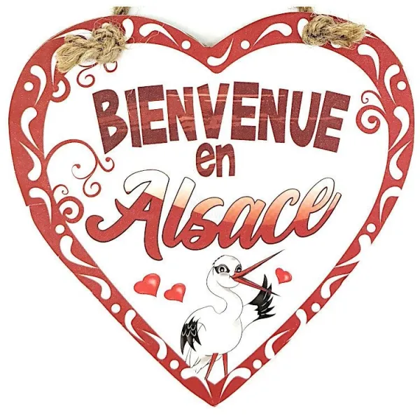 Coeur à suspendre Bienvenue en Alsace