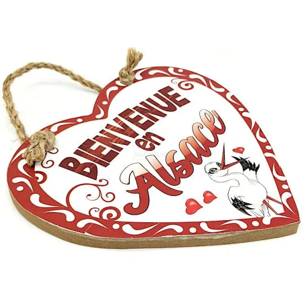 Hanging heart Welcome to Alsace