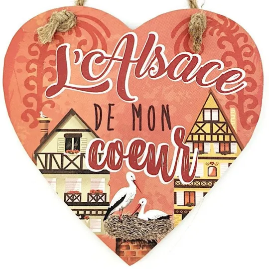 Coeur à suspendre L'Alsace de mon Coeur