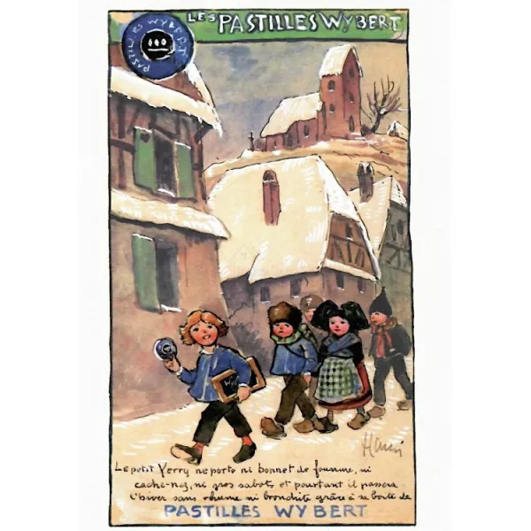 Hansi Postkarte Poster für Wybert Pastilles