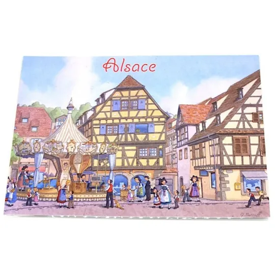 Set de Table Manège Carrousel d'Obernai de Ratkoff