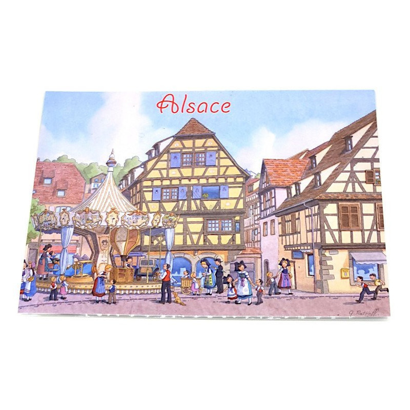 Obernai carousel merry-go-round placemat from ratkoff