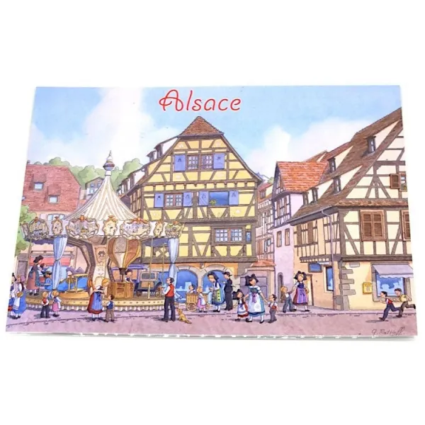 Obernai carousel merry-go-round placemat from ratkoff