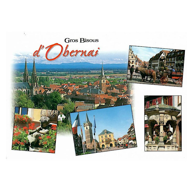 Postkarte Überblick Küsse Obernai
