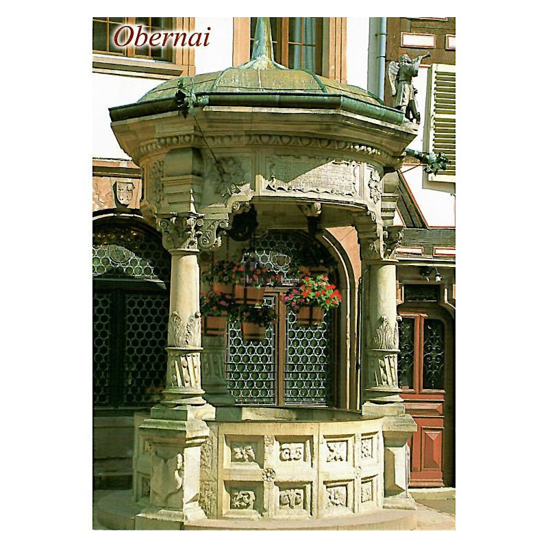 Sechs-Eimer-Brunnen-Postkarte Obernai