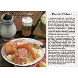 Alsatian Recipe Postcard for Alsace Sauerkraut