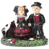 Magnet Décoratif Couple d'Alsacien et Cigogne