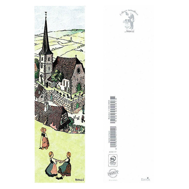 Marque Page Hansi Enfants Joyeux près de leurs Village
