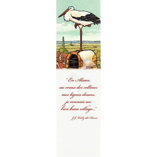 Hansi Stork Bookmark on Fireplace