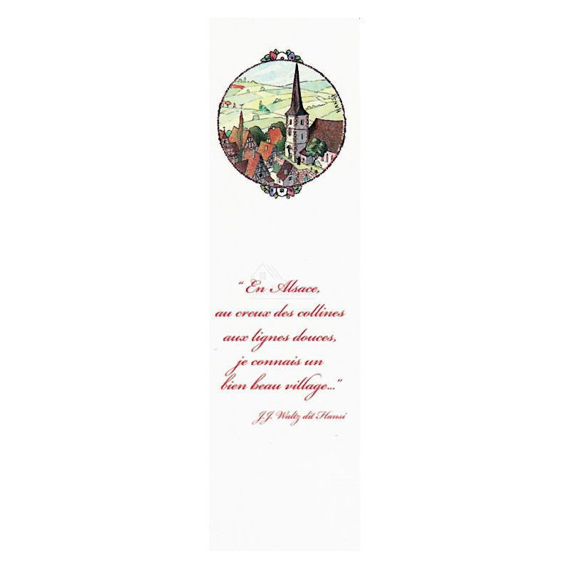 Marque Page Hansi Village Alsacien