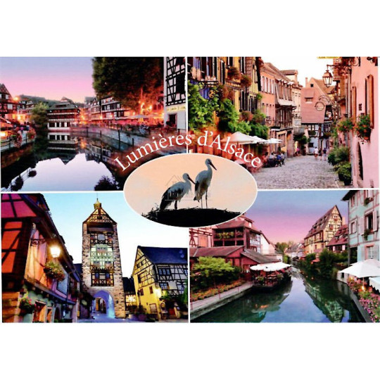 Postcard the lights of Alsace