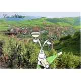 Carte Postale Humoristique les Vignobles en Alsace