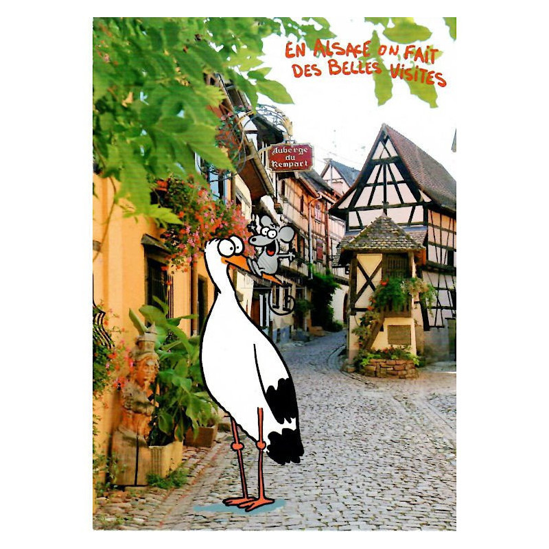 Carte Postale Humoristique le Pigeonnier d'Eguisheim