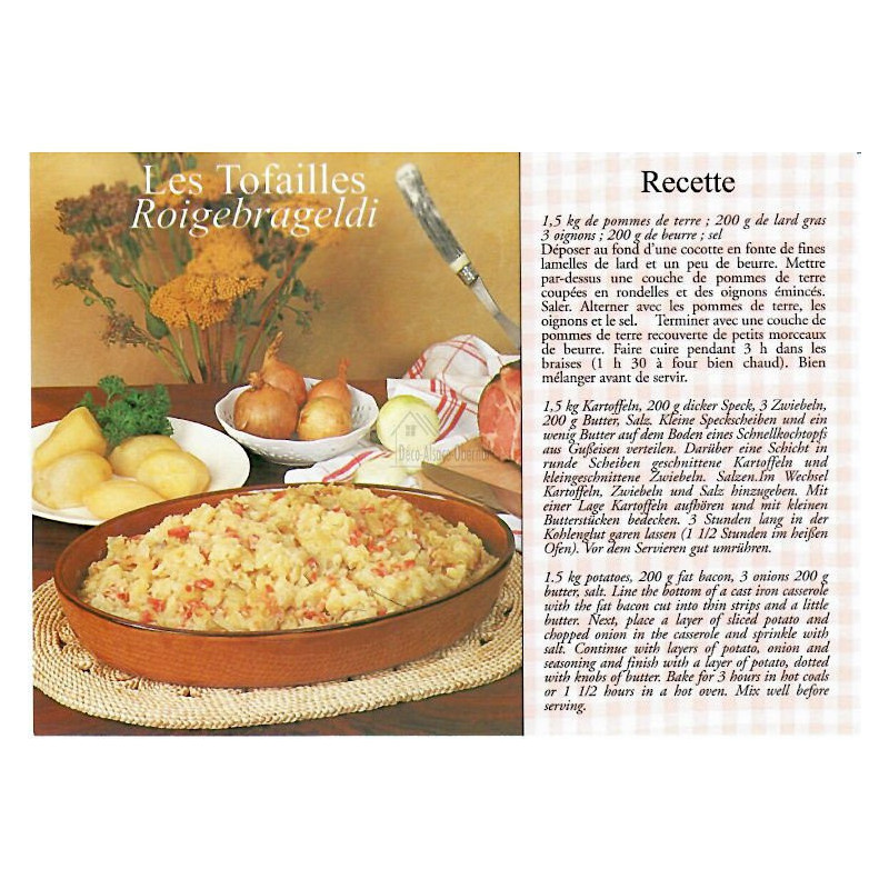 Carte Postale Recette Alsacienne Les Tofailles