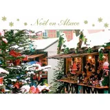 Postcard Christmas cottage in Alsace