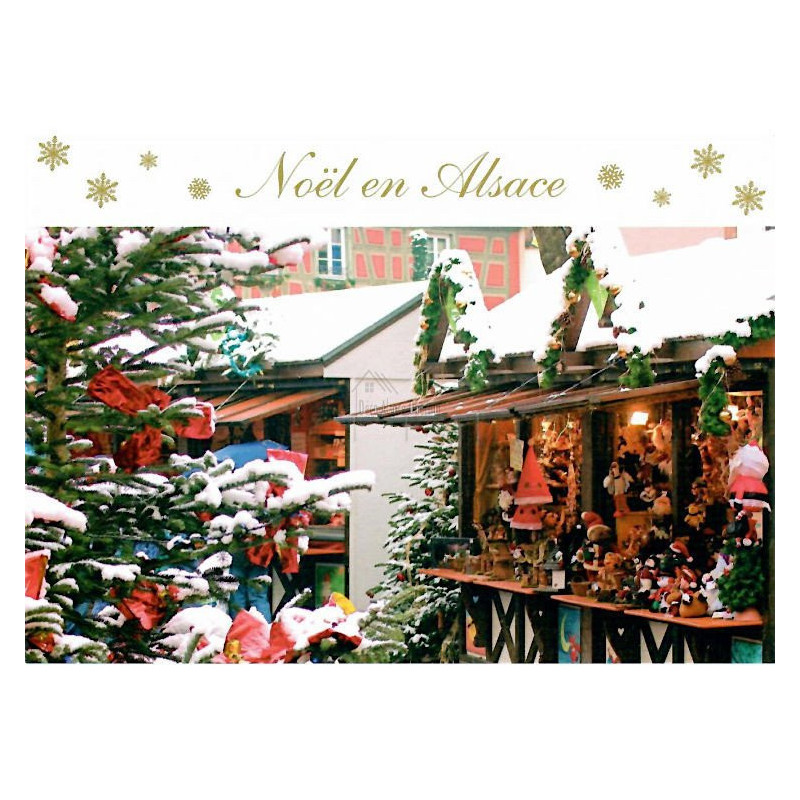 Carte Postale Châlet de Noël en Alsace