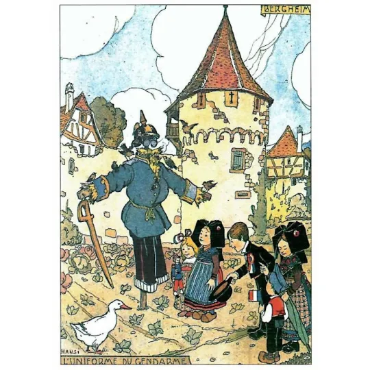 Carte Postale Hansi l'Uniforme du Gendarme à Bergheim