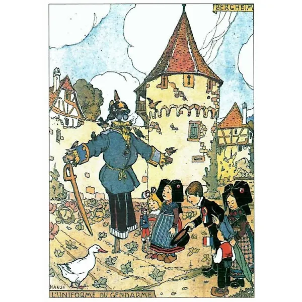 Postcard Hansi the Uniform of the Gendarme at Bergheim