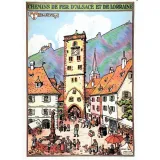 Carte Postale Hansi Affiche des Chemins de Fer d'Alsace et de Lorraine de Ribeauvillé