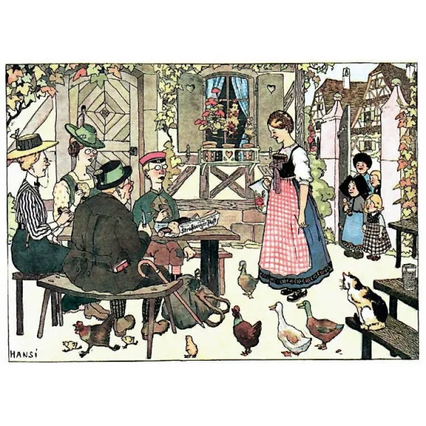 Carte Postale Hansi une petite Halte à l'Auberge