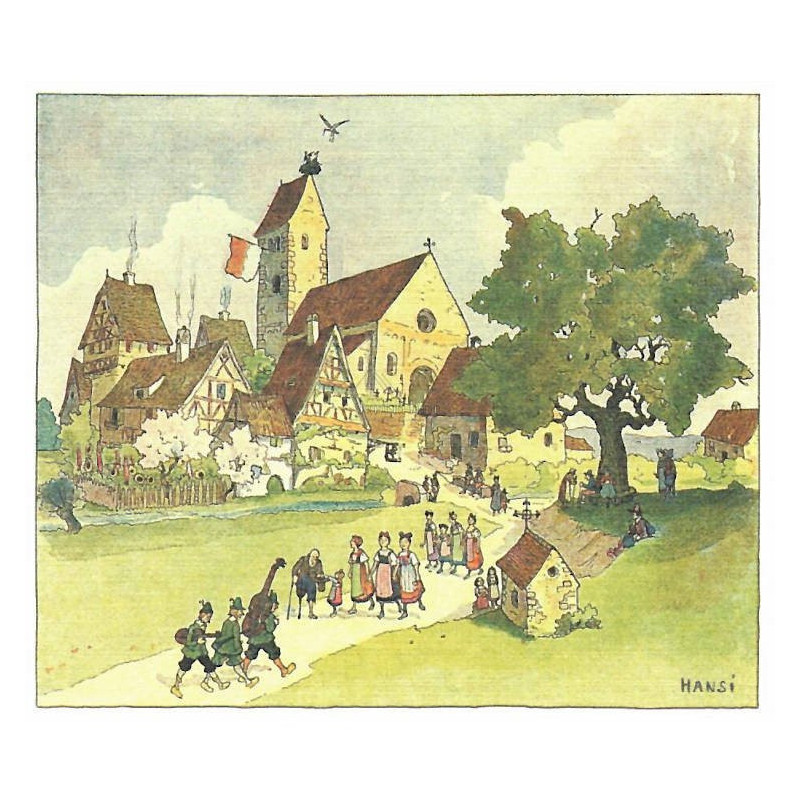Carte Postale Hansi Promenade du Dimanche