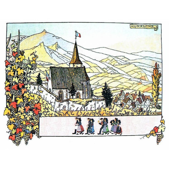 Postkarte Hansi die französische Weinlese von 1919