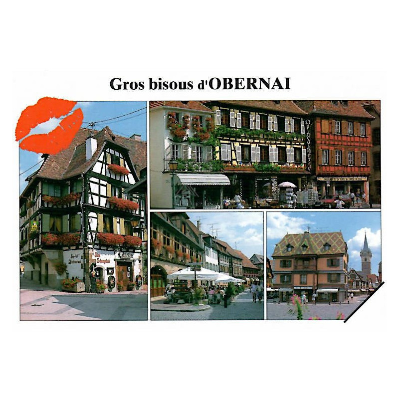 Carte Postale Gros Bisous sur les Vues d'Obernai