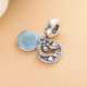 Pendentif Breloque Cigognes sur fond Bleu