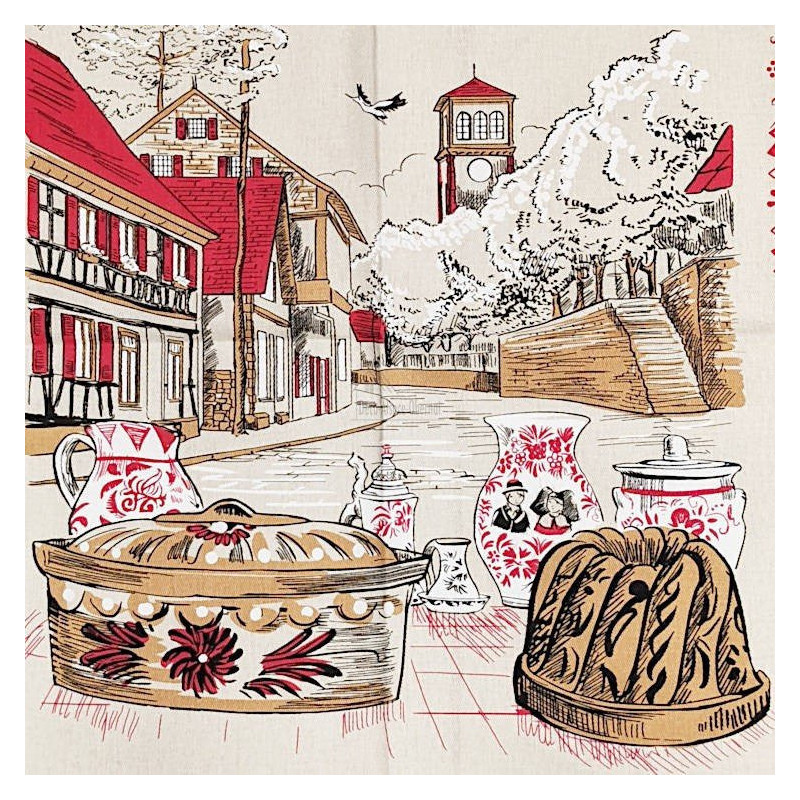 Soufflenheim Pottery Kitchen Towel