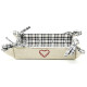 Bread Basket in Grey Alsatian Fabric 23cm x 35cm