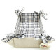Bread Basket in Grey Alsatian Fabric 23cm x 35cm