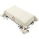 Bread Basket in Grey Alsatian Fabric 23cm x 35cm