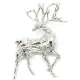 Broche Fantaisie Cerf en métal argenté
