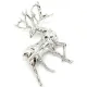 Broche Fantaisie Cerf en métal argenté