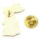 Broche Pins Fantaisie dorée Lapin assis vert