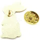 Broche Pins Fantaisie dorée Lapin assis vert